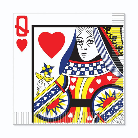QUEEN OF HEARTS LUNCH NAPKIN 16CT