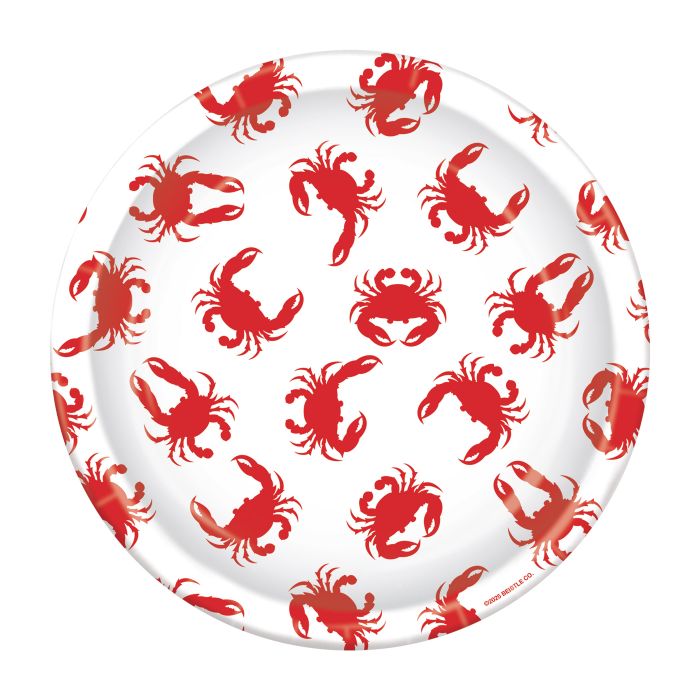 9" CRAB PPR PLATES 8CT