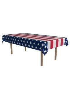 METALLIC STARS & STRIPES TABLECOVER