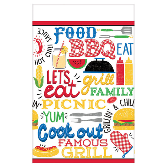 BBQ PICNIC PLASTIC TABLECOVER