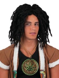 RASTA MAN WIG SHORT BLK