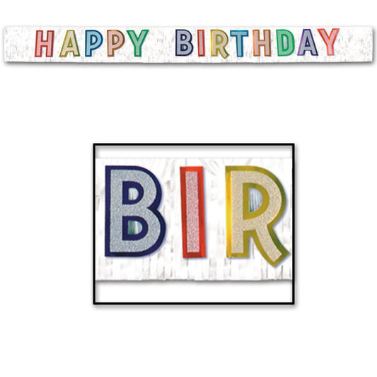 METALLIC HAPPY BIRTHDAY BANNER