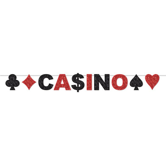 GLITTERED CASINO STREAMER