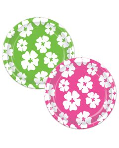 HIBISCUS 9" PPR PLATES 8CT