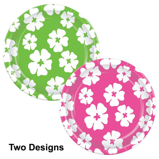 HIBISCUS 7" PPR PLATES 8CT