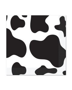 COW PRINT BEVERAGE NAPKINS 16CT