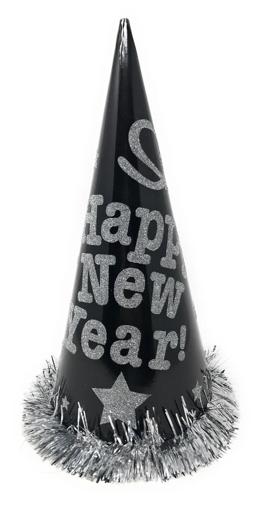 HNY PAPER CONE HAT - SILVER