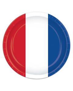 9" R/W/B PATRIOTIC PPR PLATES 8CT
