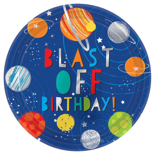 BLAST OFF 10.5" PAPER PLATE