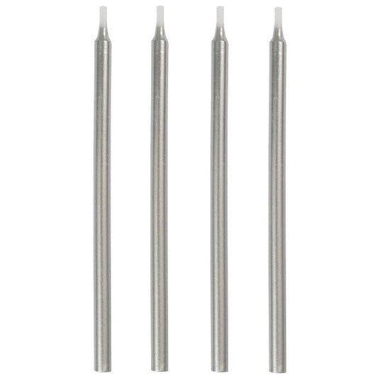 5" SILVER BDAY CANDLES