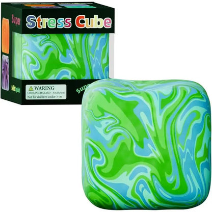 SWIRL STRESS CUBE SQUISH ASST COLORS