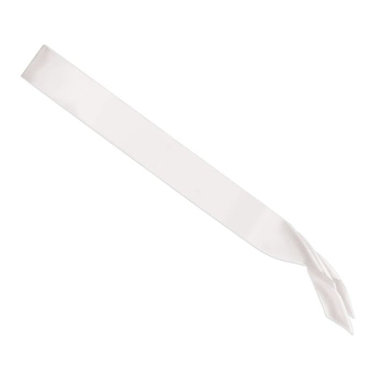 BLANK WHITE SATIN SASH