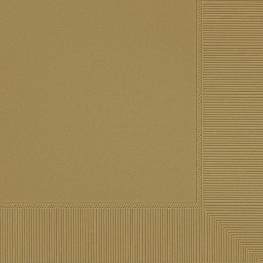 GOLD BEVERAGE NAPKINS - 40CT