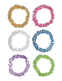 WHITE CENTER FLOWER LEIS