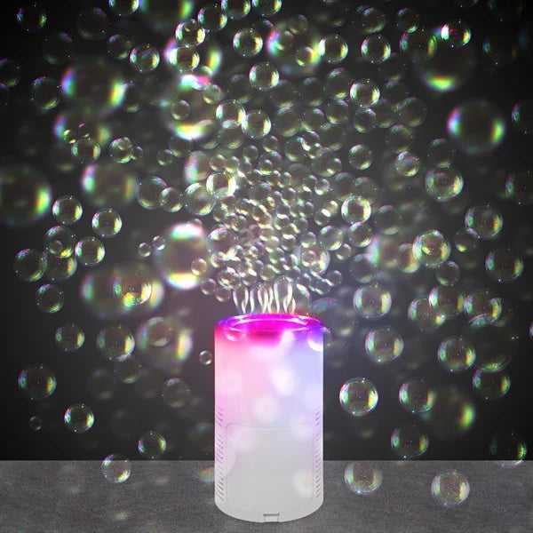 WHITE BUBBLE MACHINE W/CABLE