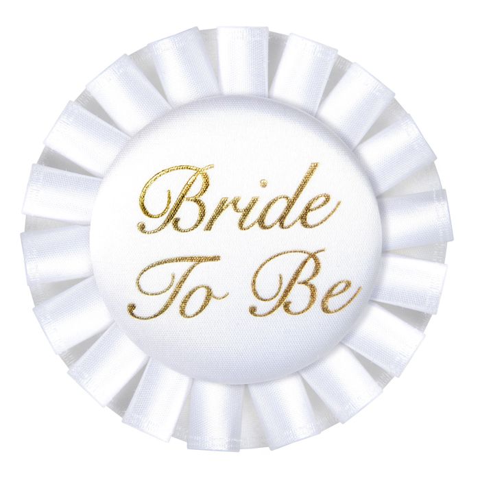 BRIDE TO BE SATIN BUTTON