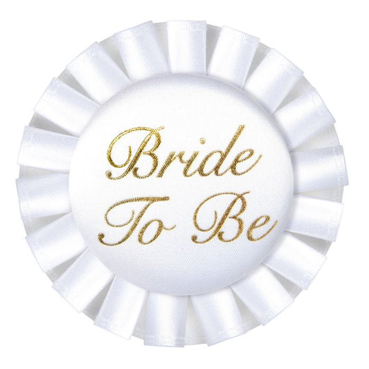 BRIDE TO BE SATIN BUTTON