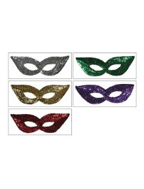 MASQ MASK WING TIP SEQUIN RED/SILVER