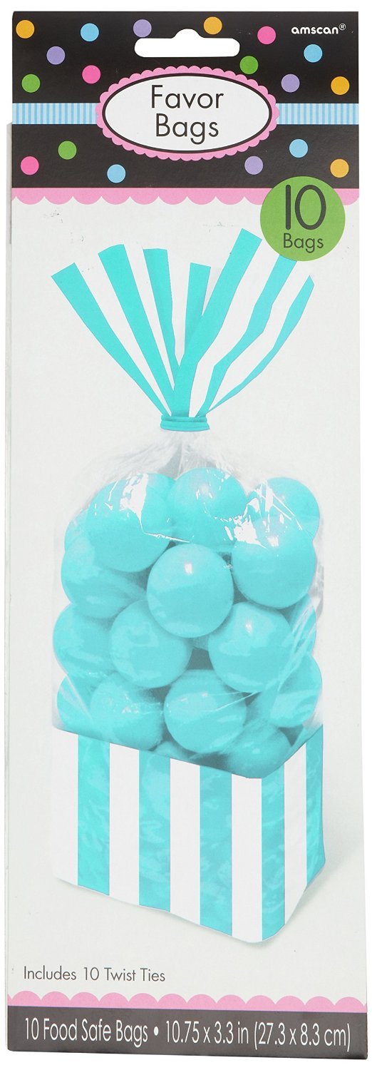 RE BLUE STRIPE FAVOR BAGS