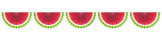 WATERMELON PAPER FAN BUNTING