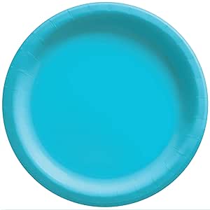 7" PAPER PLATES CARIBBEAN BLUE