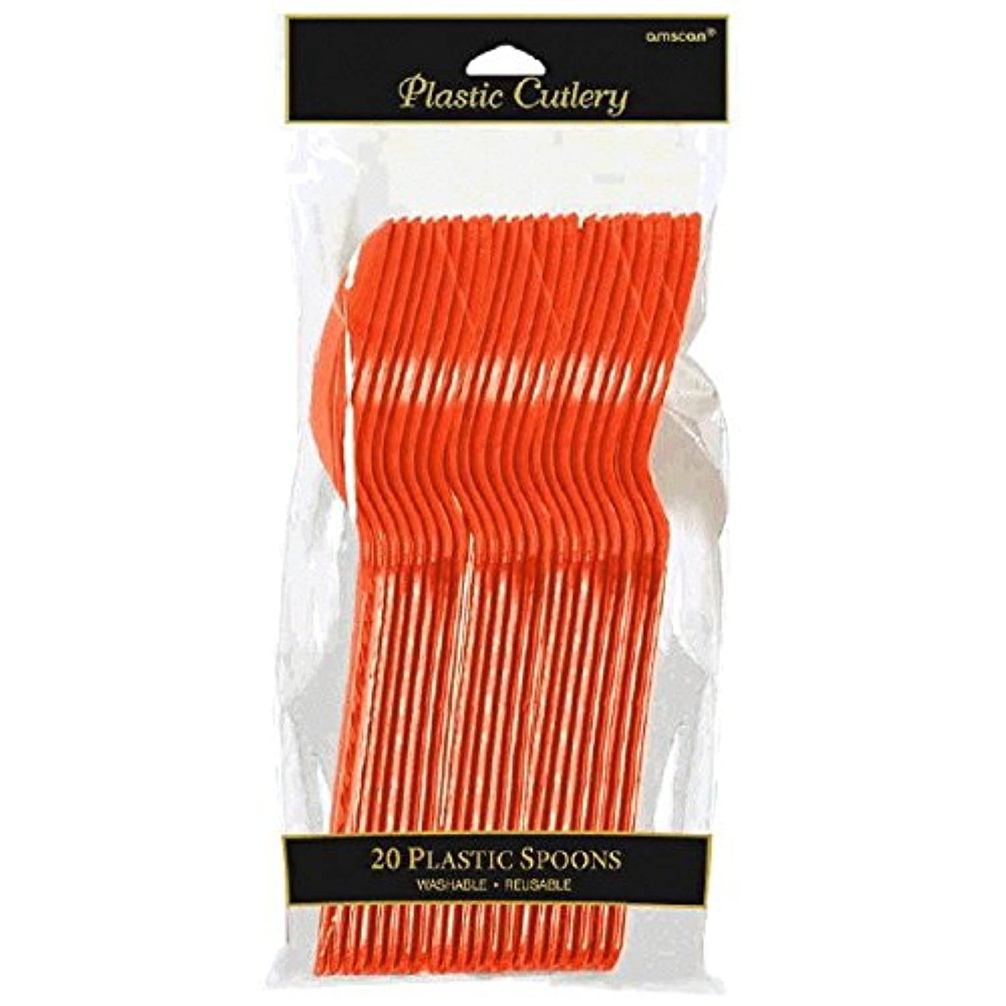 ORANGE PEEL PLASTIC SPOONS