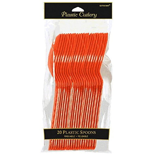 ORANGE PEEL PLASTIC SPOONS