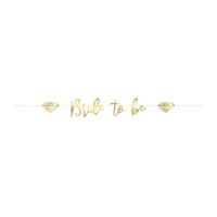 GOLD BRIDE TO BE BANNER
