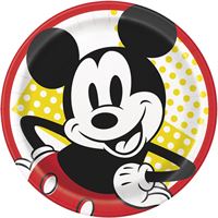 MICKEY MOUSE 9" PPR PLATES 8CT