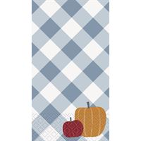 PUMPKIN & GINGHAM GUEST NAPKIN 16CT