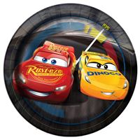DISNEY CARS 7" PPR PLATE 8CT