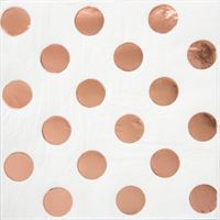 ROSE GLD DOT BEV NAPKIN 16CT