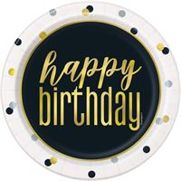 METALLIC HBD 9" PPR PLATE 8CT