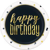METALLIC HBD 7" PPR PLATE 8CT