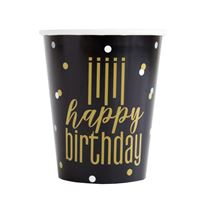 METALLIC HBD 9OZ PPR CUPS 8CT