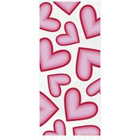 RETRO HEARTS CELLO BAGS 20CT