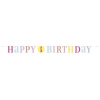 PINK 1ST BIRTHDAY BANNER 6FT