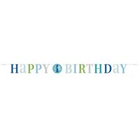 BLUE 1ST BIRTHDAY BANNER 6FT