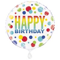 RAINBOW SPOT BDAY 18" MYLAR