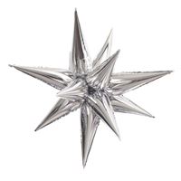 26" SILVER 3D STARBURST BALLOON