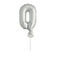 SILVER #0 BALLOON CAKE TOPPER