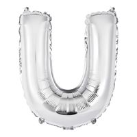 SILVER 14" U BALLOON