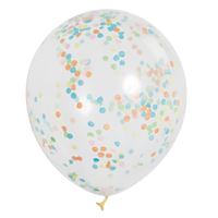 12" CLEAR LTX W/ MULTI CONFETTI 6CT