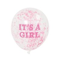 IT'S A GIRL CONFETTI LATEX BLNS