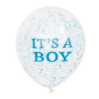 IT'S A BOY CONFETTI LATEX BLNS