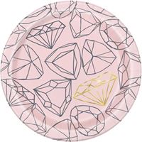 PINK DIAMOND 7" PPR PLATES 8CT