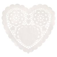 6" WHITE HEART DOILIES - 30CT