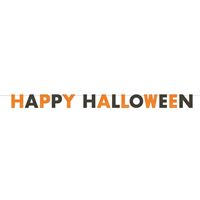 ORANGE/BLACK HAPPY HALLOWEEN BANNER