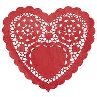 6" RED HEART DOILIES - 30CT