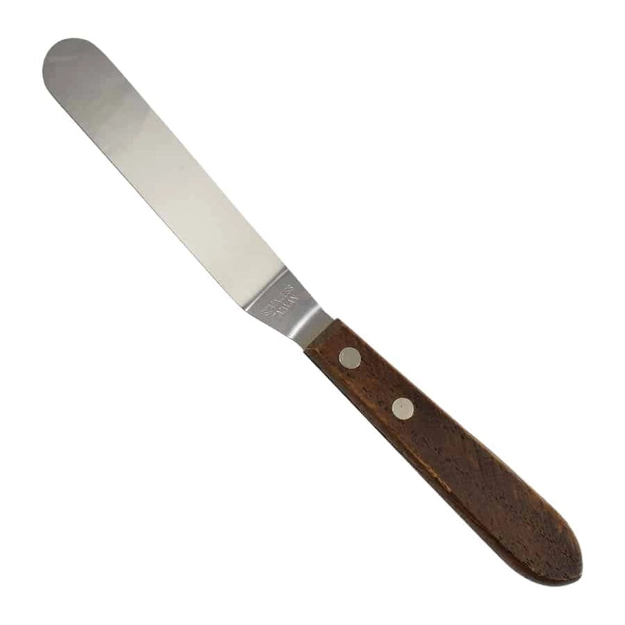 8" WOOD HANDLE ICING SPATULA OFFSET